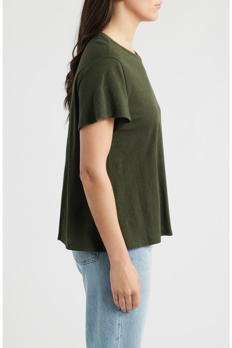 Crewneck Organic Cotton T-Shirt, Alternate, color, SEAWEED