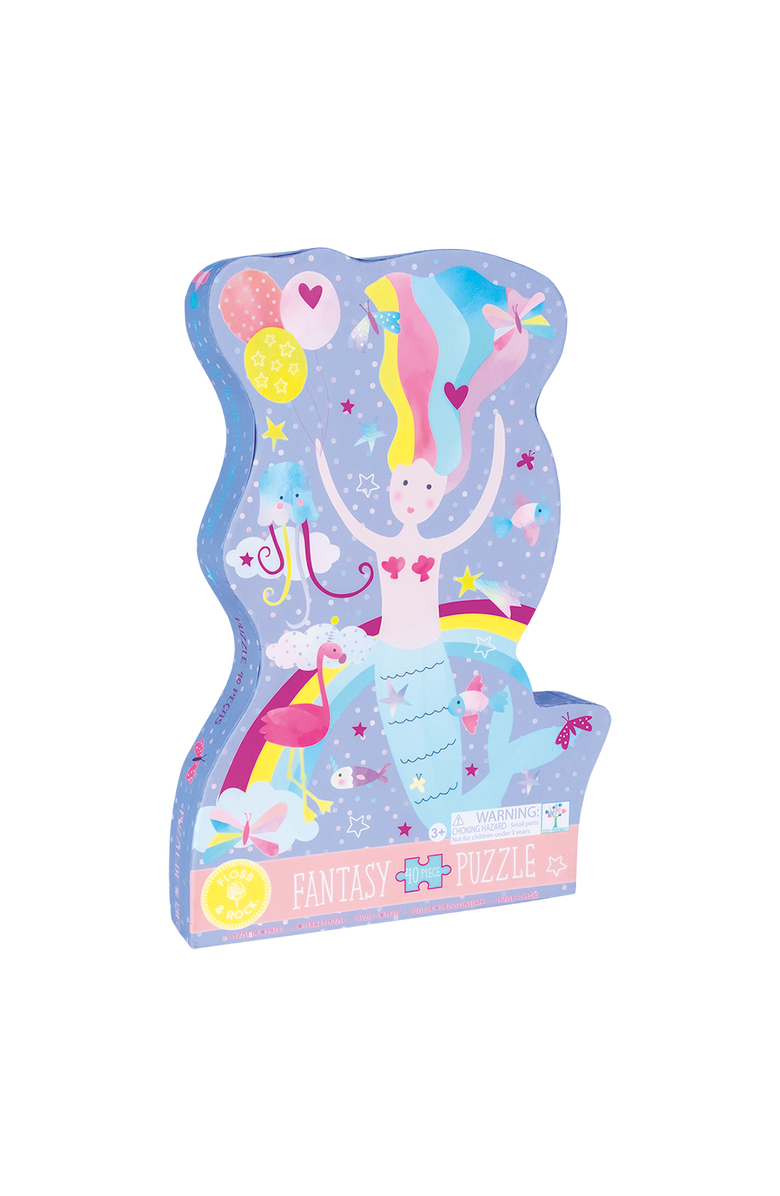 Floss & Rock 40pc Shaped Jigsaw with Shaped Box, Main, color, Fantasy