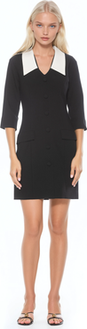Alexia Admor Isolde Dropped Collar Button Down Dress