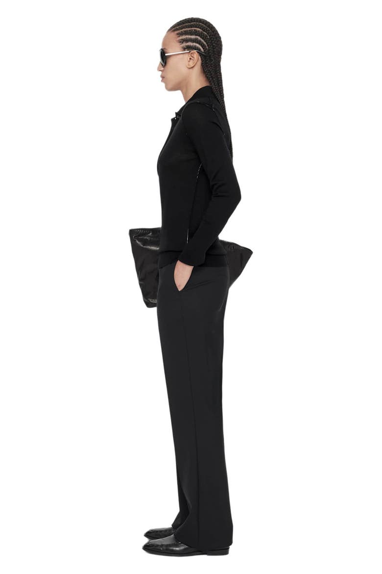 Martel Merino Wool Polo, Alternate, color, BLACK