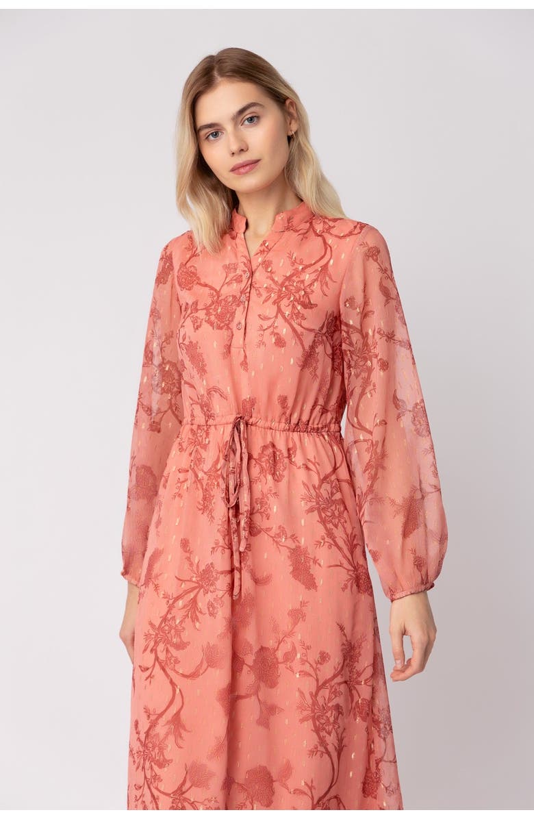RAISHMA Fleur Dress, Alternate, color, Coral Hue