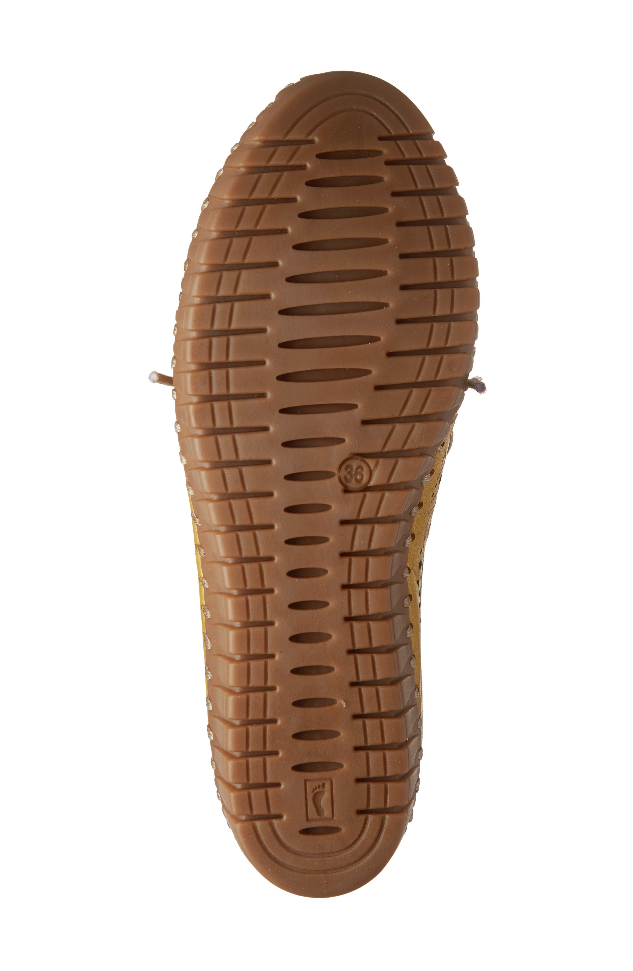 Kylie Lace-Up Flat, Alternate, color, MUSTARD LEATHER