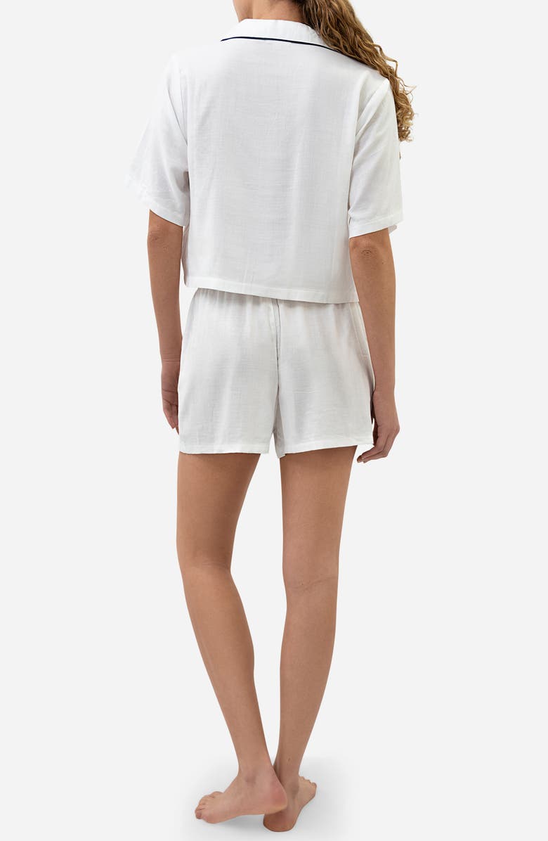 Sunday Citizen Piped Cotton Blend Pajamas, Alternate, color, White