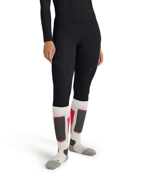 Falke Wool Tech 3/4 Base Layer Bottom In Black
