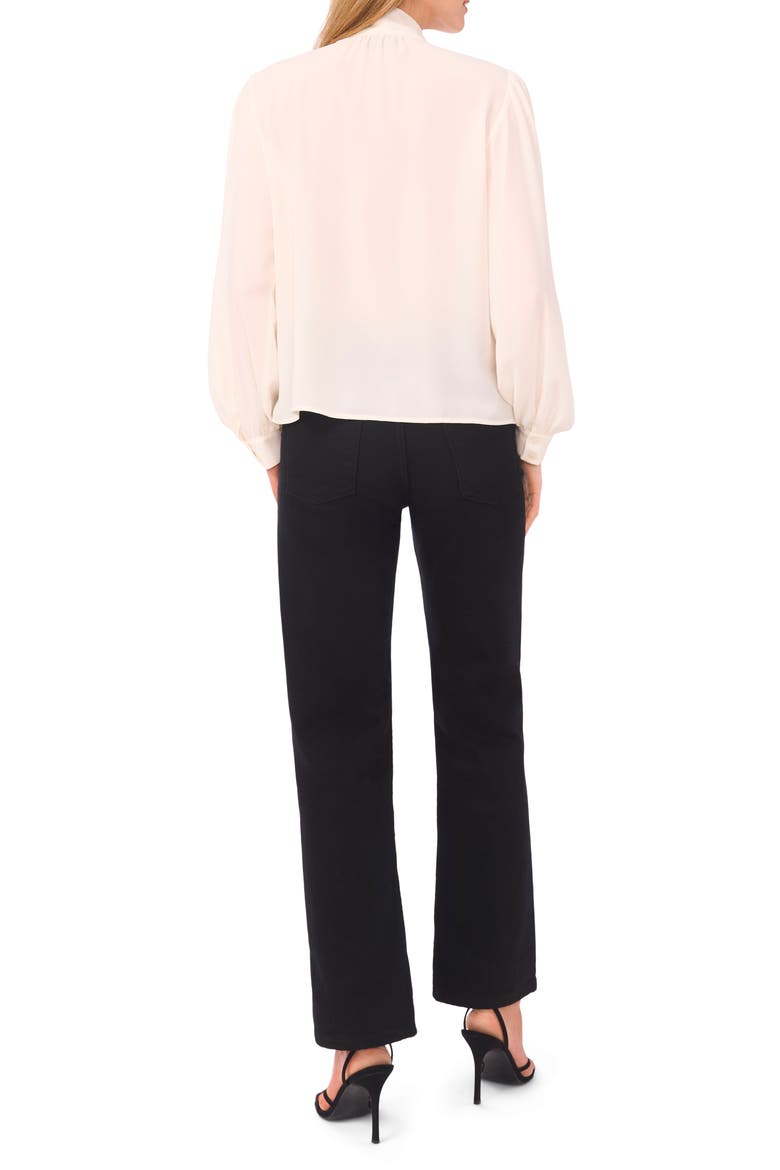 Tie Neck Top, Alternate, color, VANILLA ICE