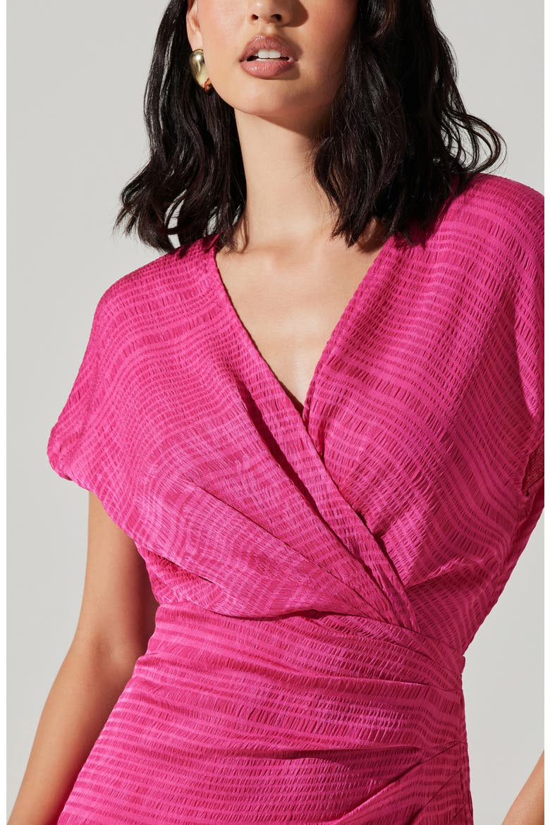 Rialto Asymmetric Midi Dress, Alternate, color, PINK