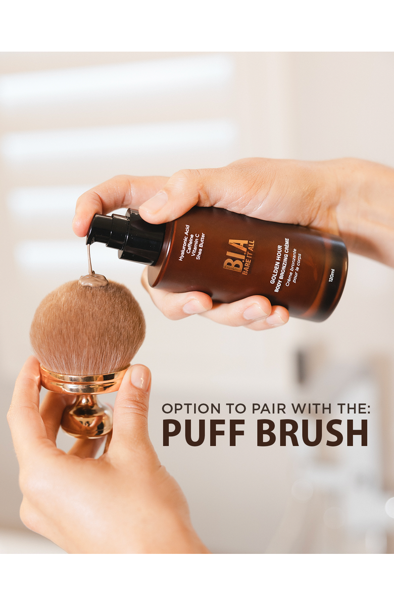 Bare It All Golden Hour Bronzing Creme with Puff Brush Set, Alternate, color, Natural