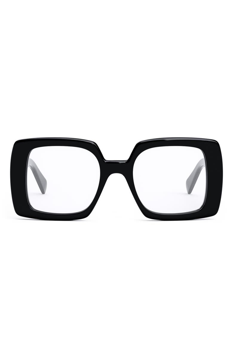 CELINE Triomphe 51mm Square Reading Glasses, Main, color, 