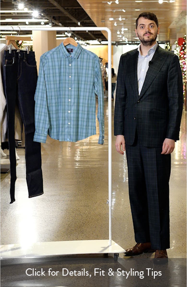 Lancaster Plaid Performance Button-Up Shirt, sales video thumbnail