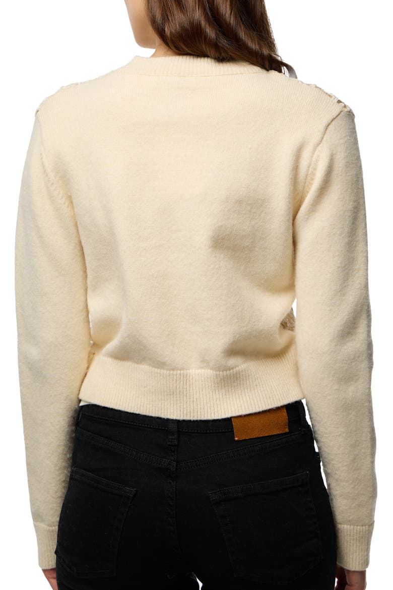 Flora Sketch Cardigan, Alternate, color, IVORY