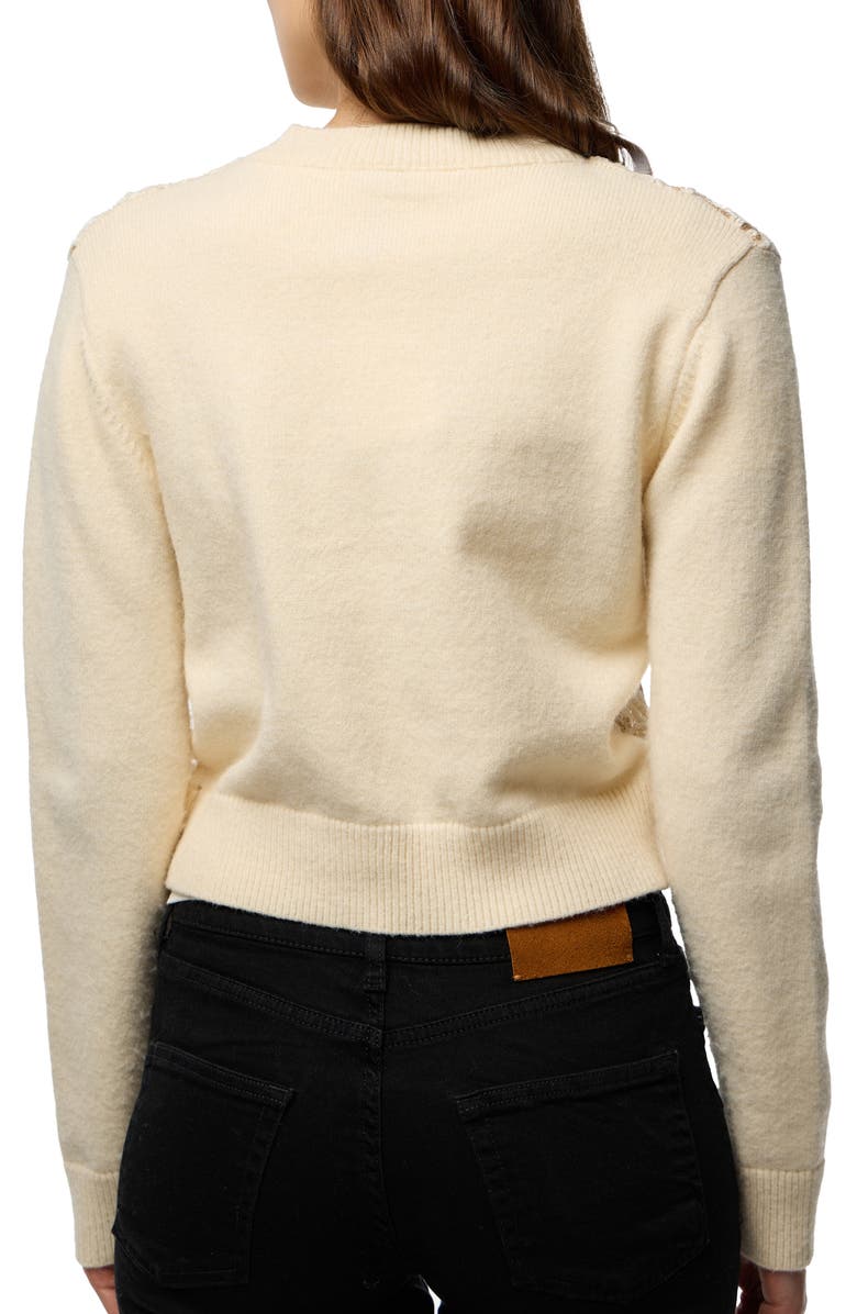 SAACHI Flora Sketch Cardigan, Alternate, color, Ivory