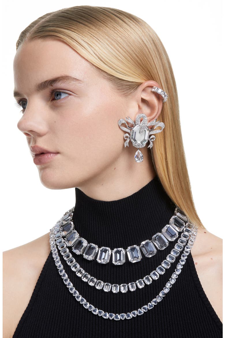 Millenia Collar Necklace, Alternate, color, RHODIUM/ CRYSTAL