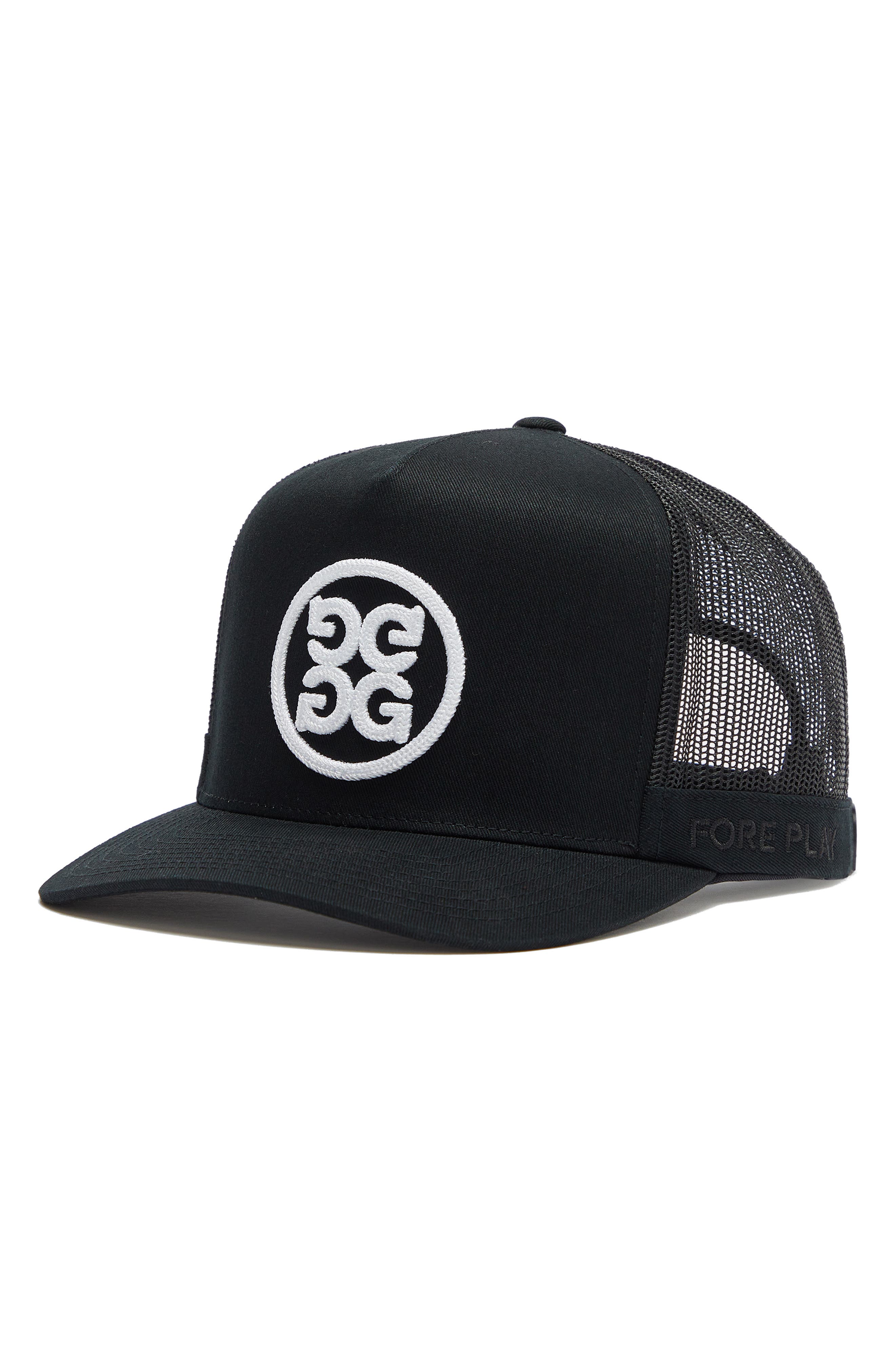 G/fore Circle G Mesh Trucker Hat In Onyx