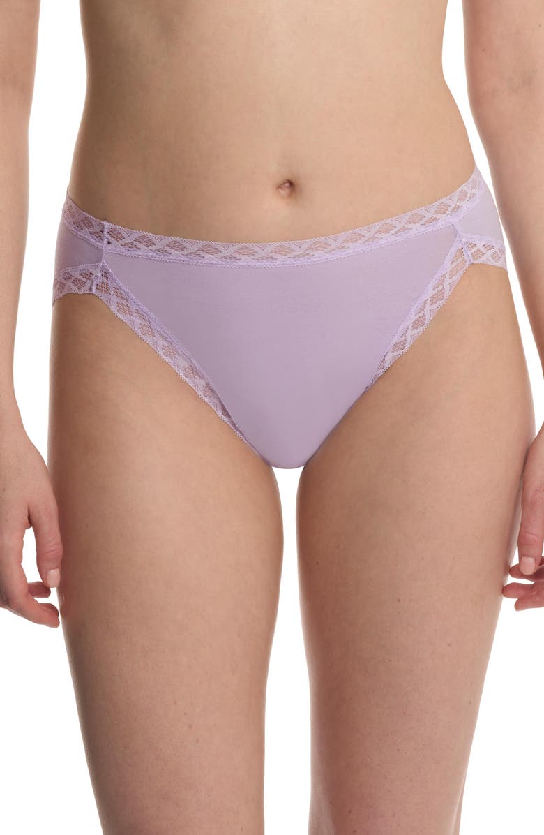 Natori Bliss Cotton French Cut Brief 3-Pack, Alternate, color, Prple Prl/Neon Coral/Twlght Hz