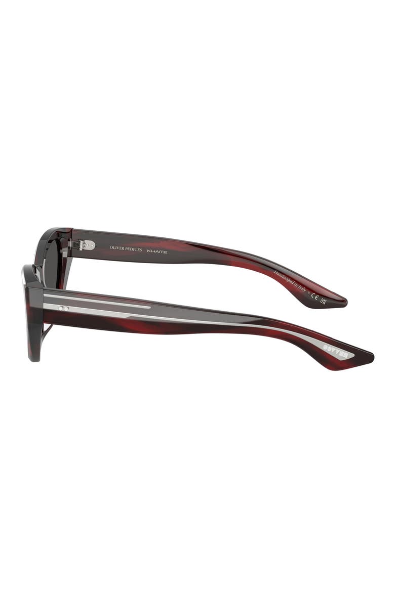 53mm Khaite Cat Eye Sunglasses, Alternate, color, BORDEAUX BARK / GREY