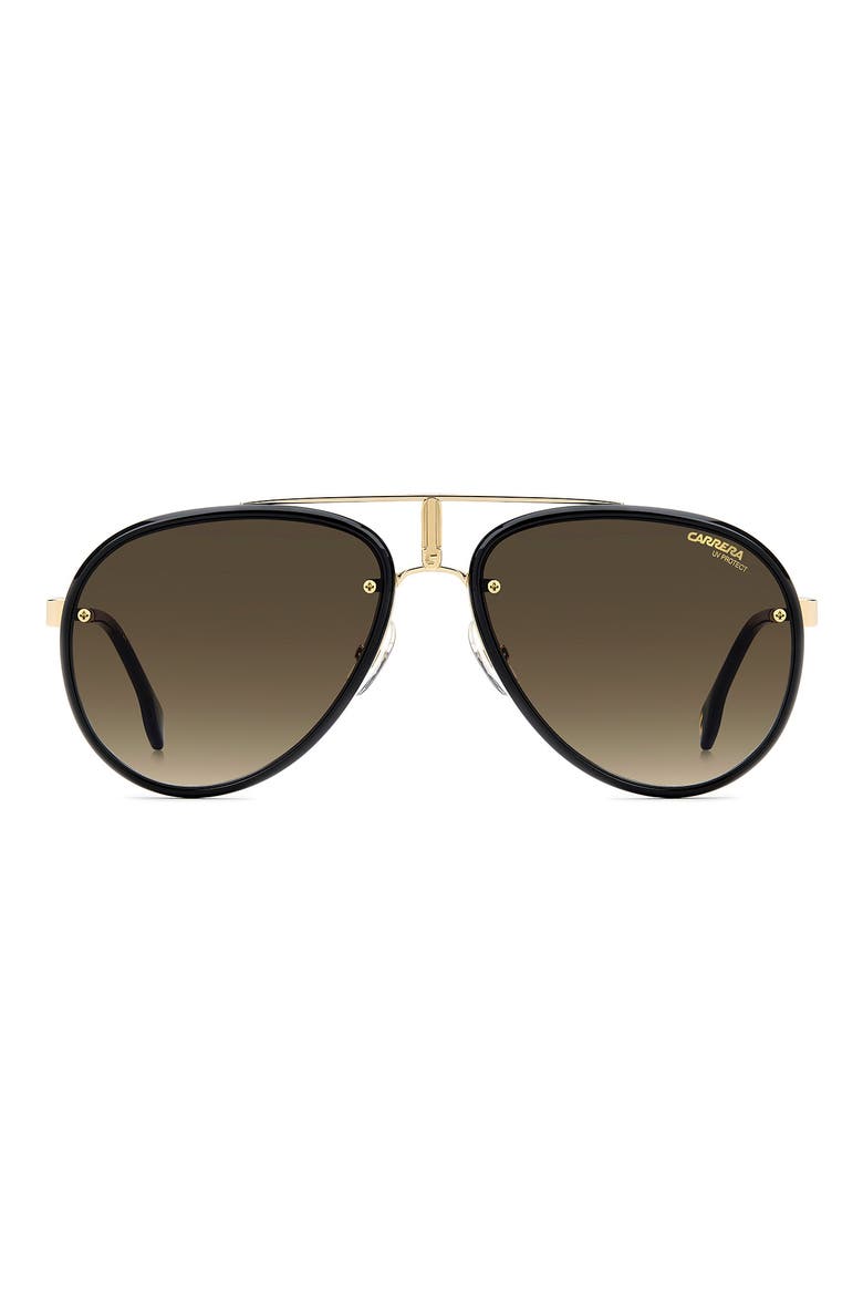 Glory 58mm Pilot Sunglasses, Main, color, GOLD BLACK