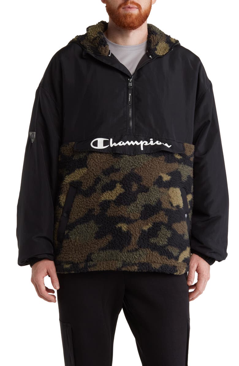 Champion Cozy High Pile Fleece Anorak Jacket, Main, color, 