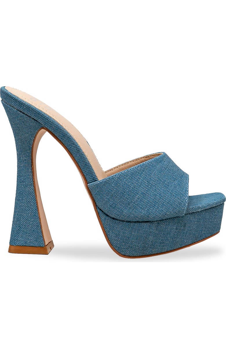 CHASE AND CHLOE Platform Sandal, Alternate, color, Denim