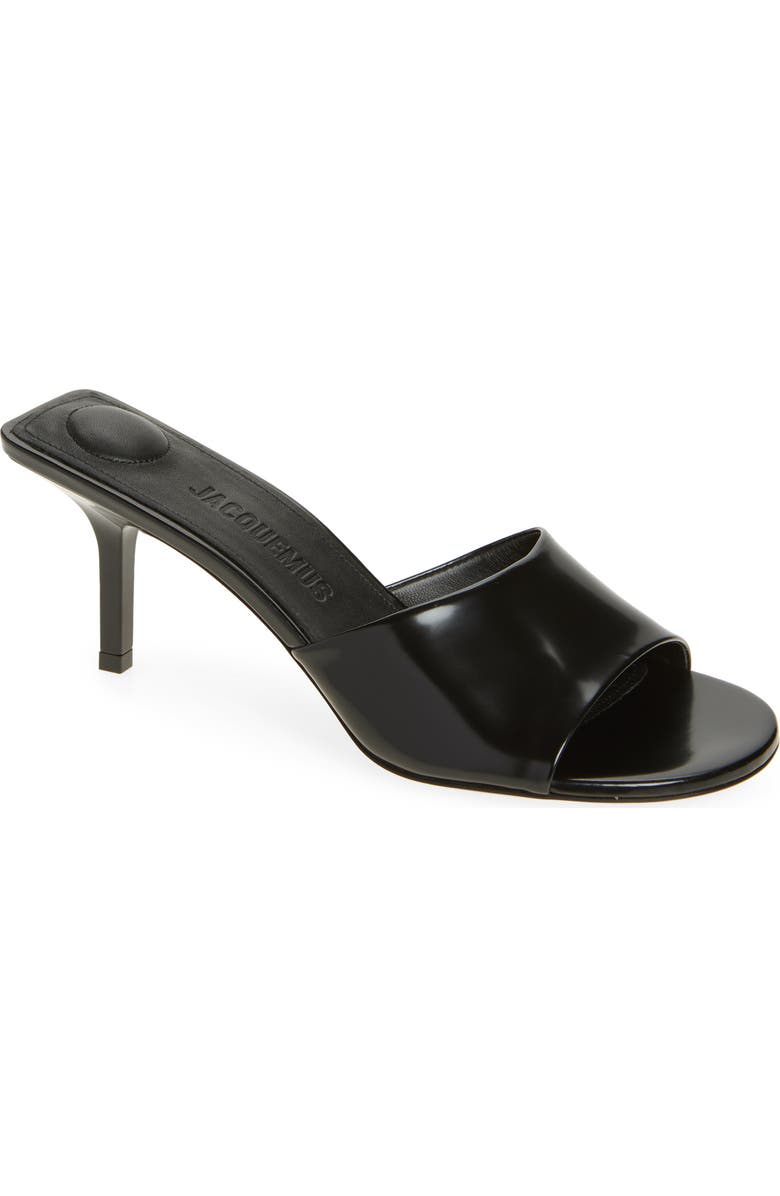 Jacquemus Les Mules Cubisto Sandal, Main, color, Black