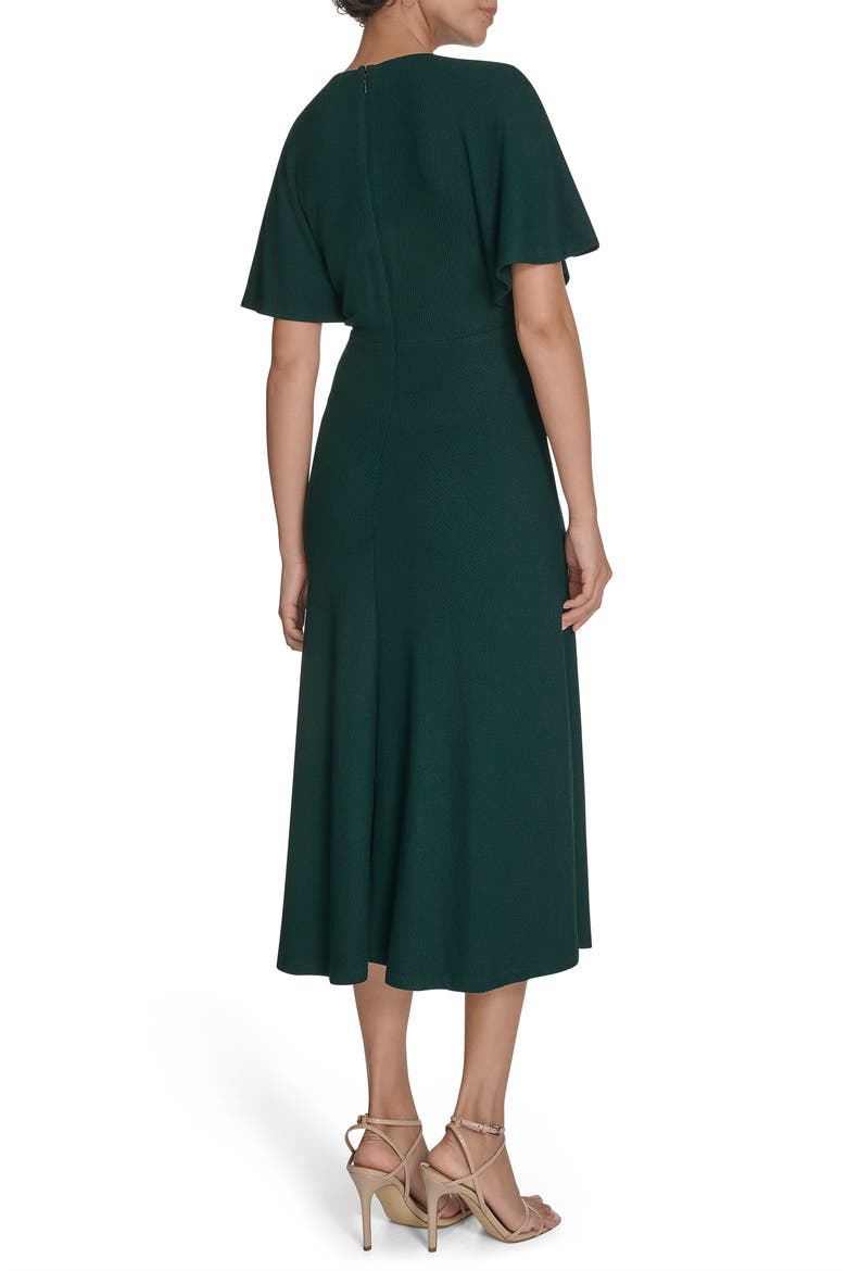 Rib Knit A-Line Midi Dress, Alternate, color, MALACHITE