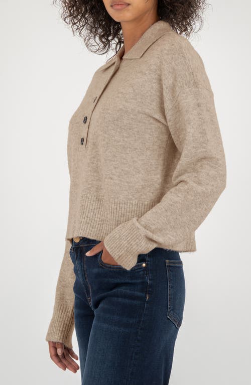 Kut From The Kloth Lilia Boxy Half Button Sweater In Gray