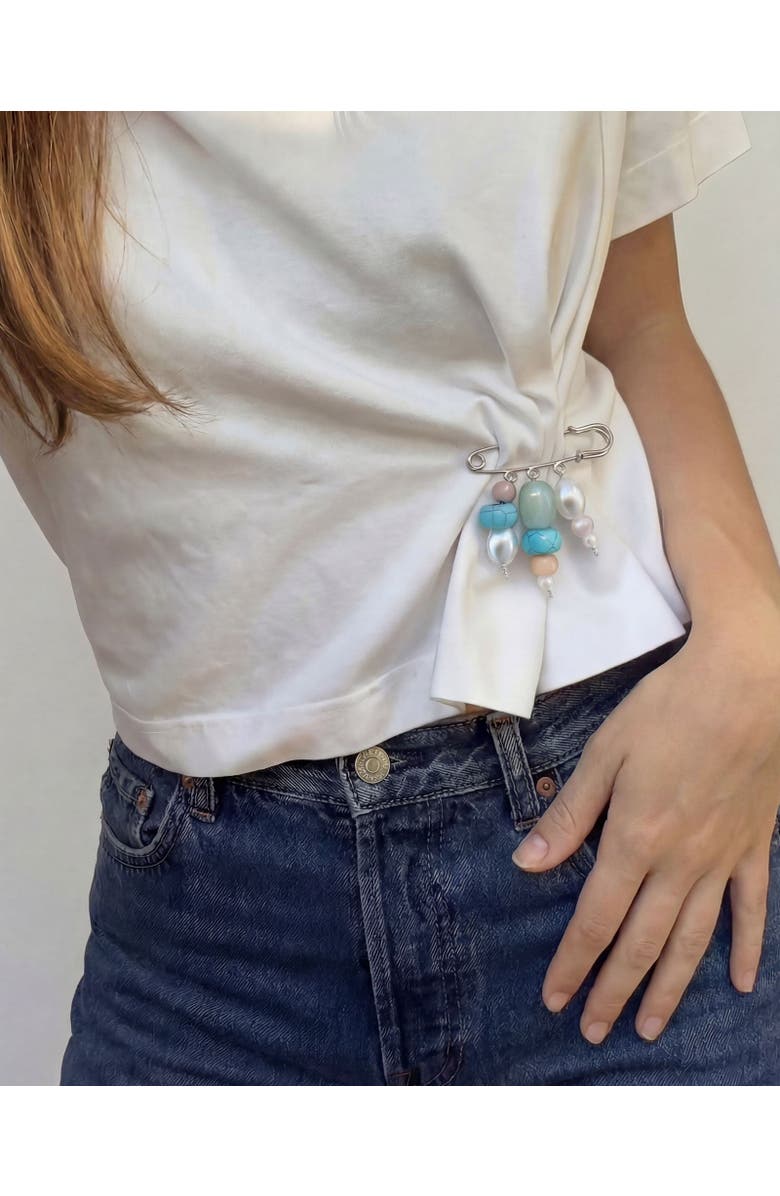 By Lilla Moonkiss Brooch, Alternate, color, Silver