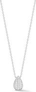 GLAZE JEWELRY Pavé Cubic Zirconia Oval Pendant Necklace