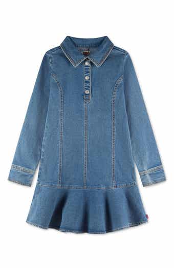 Kids' Long Sleeve Denim Dress