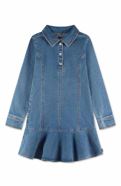 Kids' Long Sleeve Denim Dress