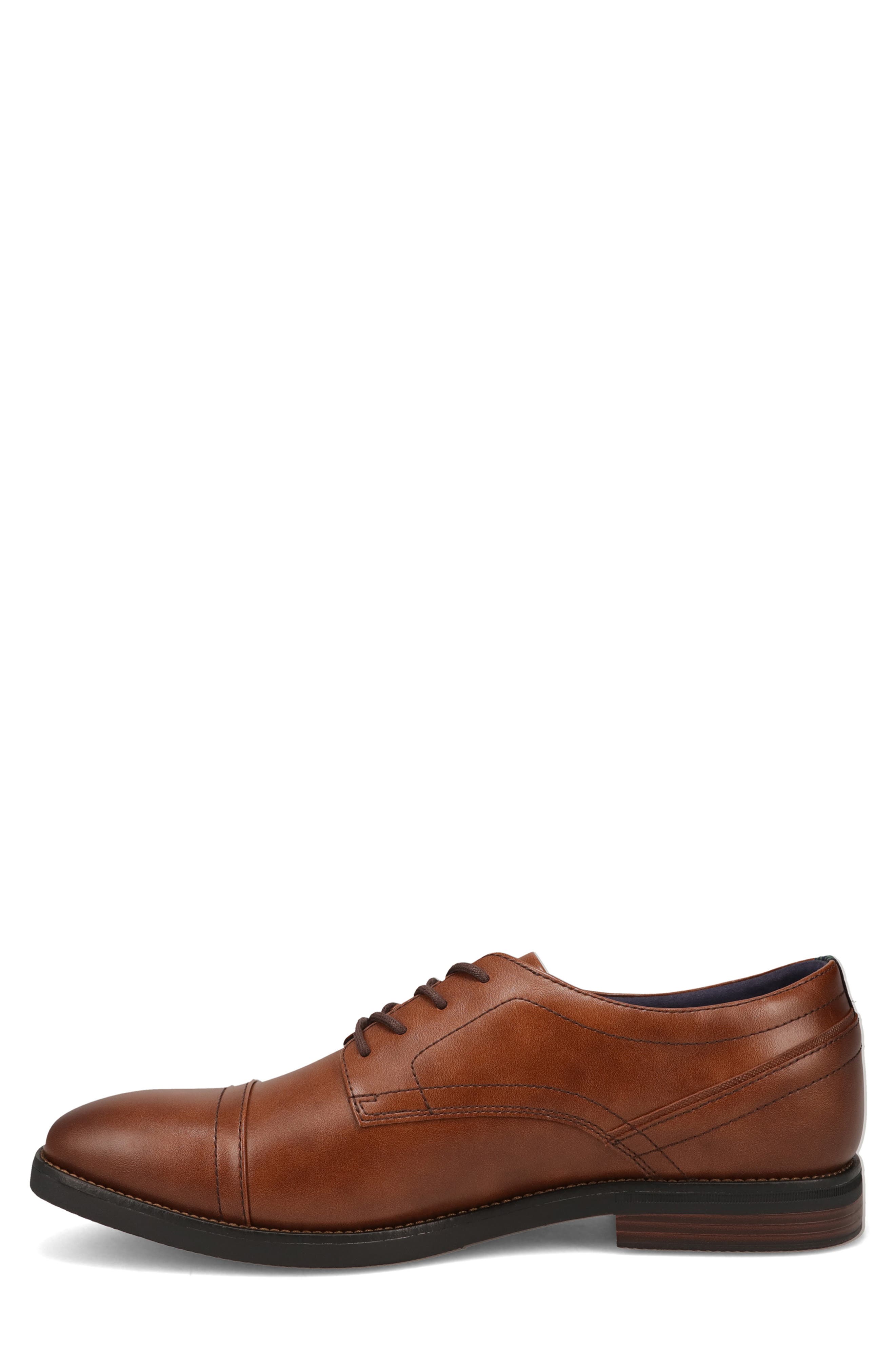Boden Faux Leather Cap Toe Oxford, Alternate, color, COGNAC