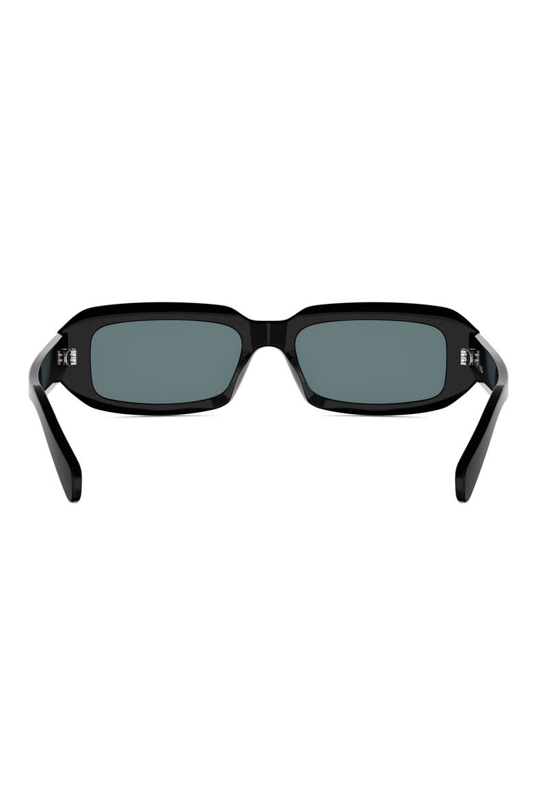 Triomphe 54mm Rectangular Sunglasses, Alternate, color, SHINY BLACK / BLUE