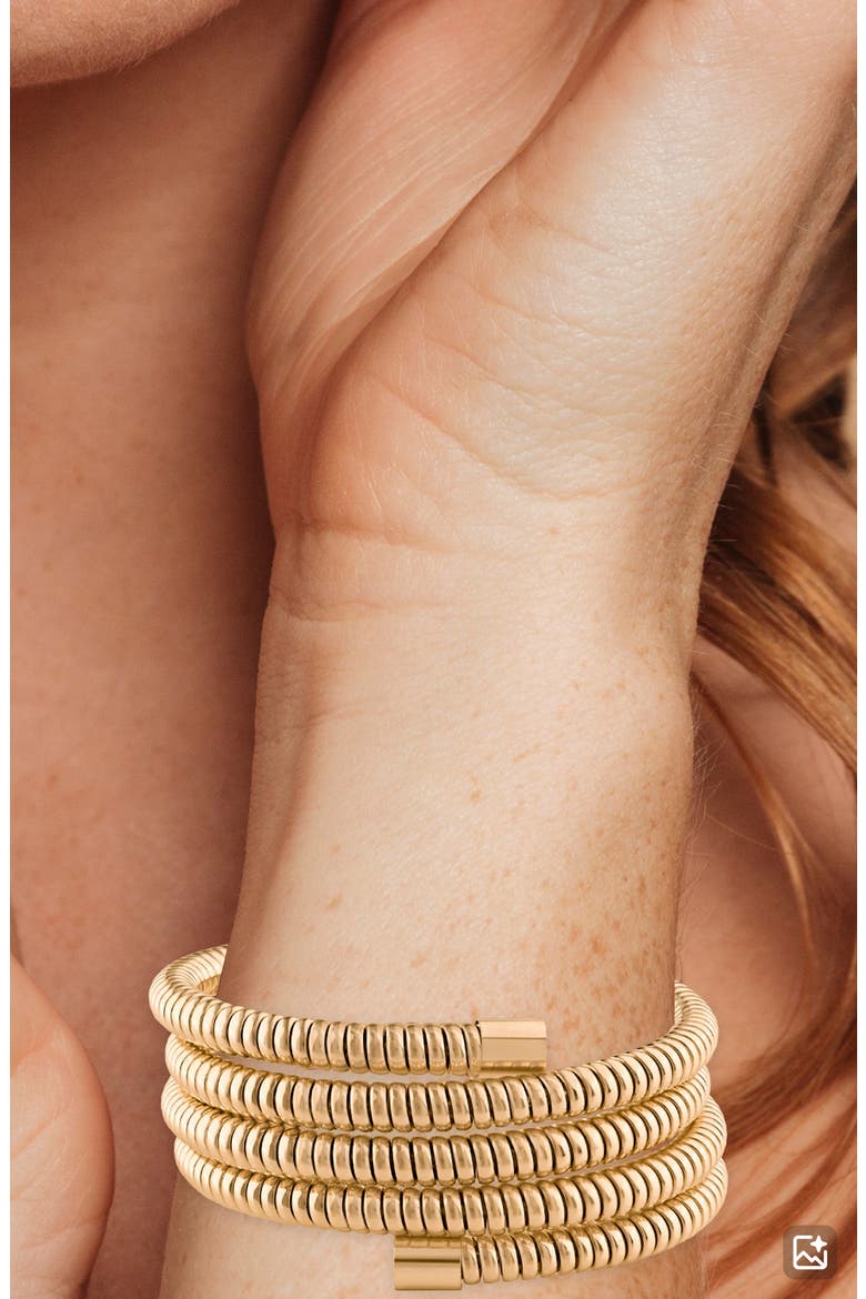 Snake Chain Wrap Bracelet (Nordstrom Exclusive), Alternate, color, GOLD