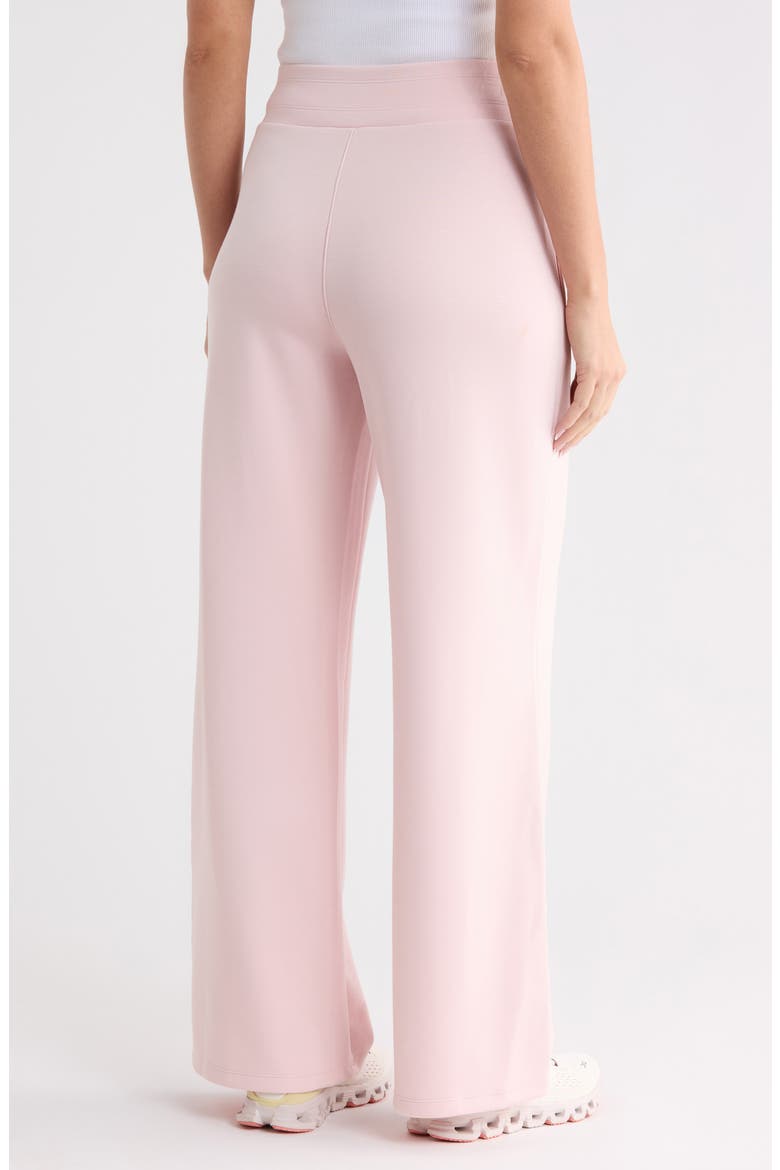 High Waist Pintuck Wide Leg Track Pants, Alternate, color, BLUSH PINK