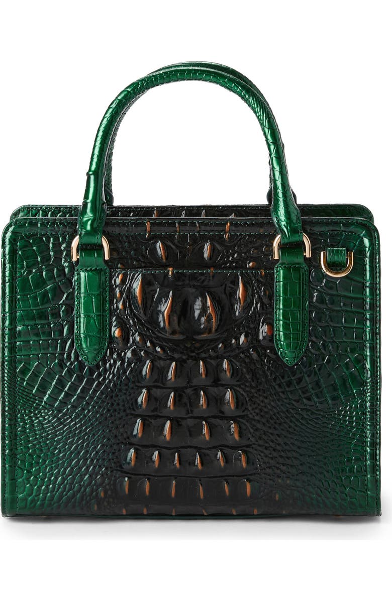Brahmin Cami Croc Embossed Leather Satchel, Alternate, color,