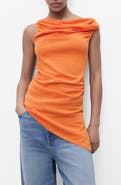 MANGO Draped Sleeveless Knit Top