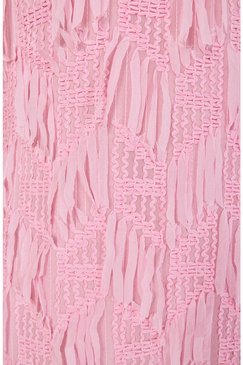 Texture Fringe Sleeveless Maxi Dress, Alternate, color, PINK