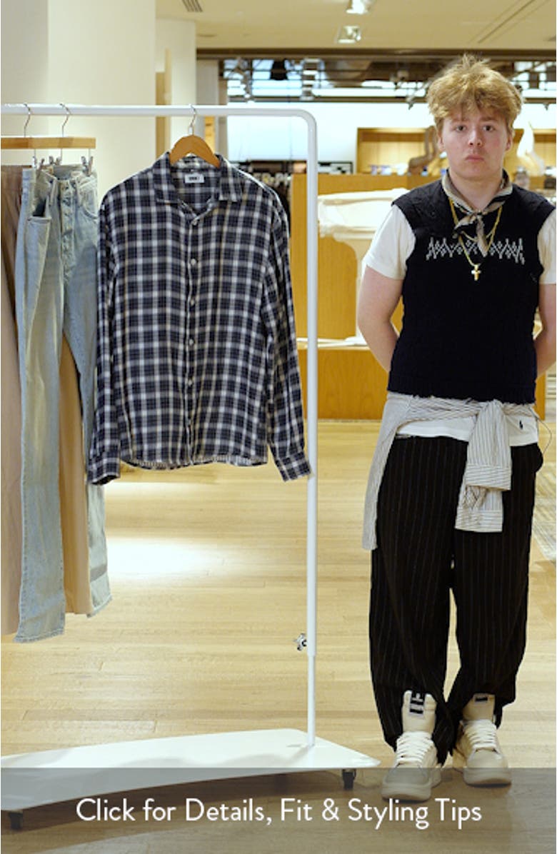 Kenmare Plaid Cotton Flannel Button-Up Shirt, sales video thumbnail