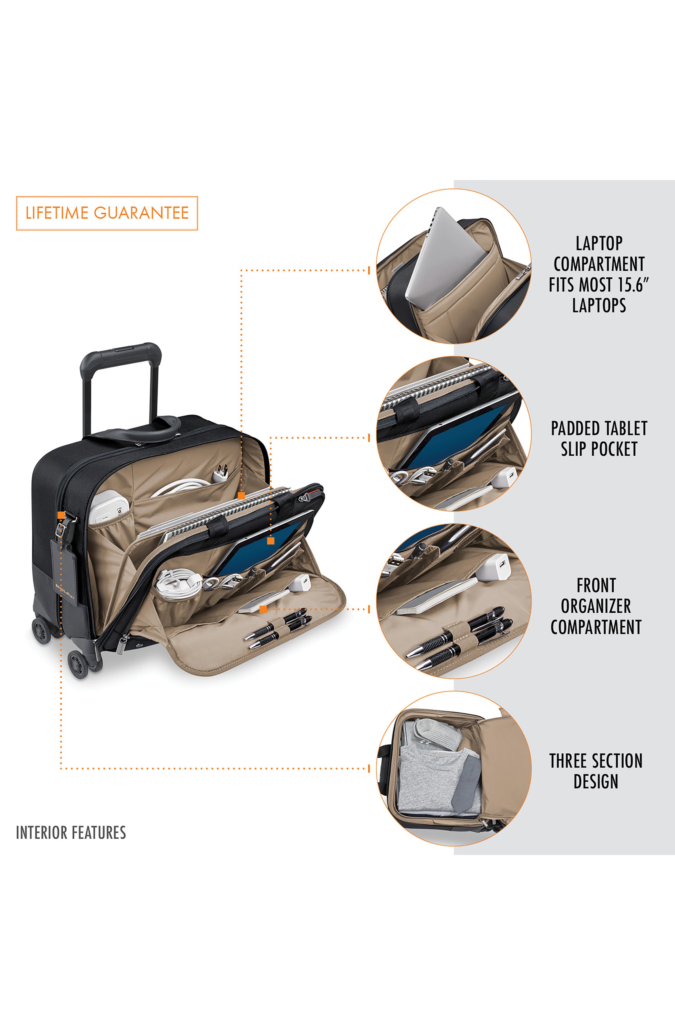 Briggs & Riley @work 15-Inch Medium Expandable Spinner Briefcase, Alternate, color, 