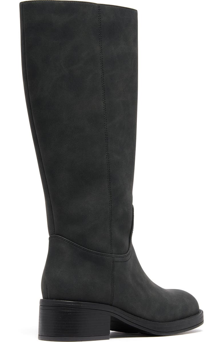 Therapy Australia Fever Square Toe Tall Boot, Alternate, color, Black Waxy Tumbled Pu
