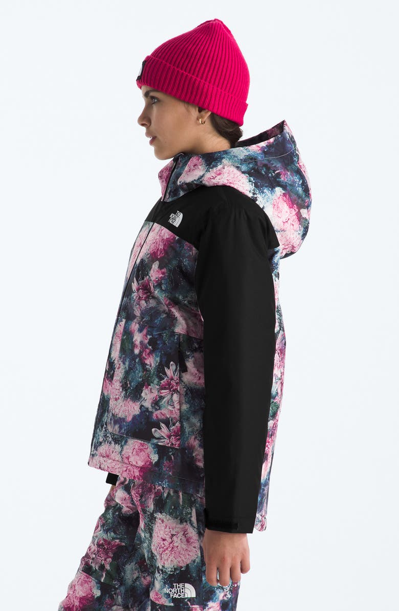 The North Face Kids' Freedom Waterproof Insulated Hooded Jacket, Alternate, color, Pale Blossom Frozen