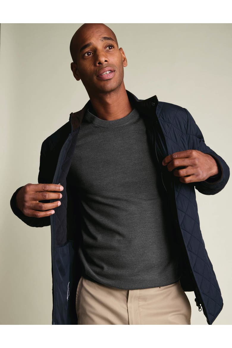 Diamond Quilted Jacket, Alternate, color, Navy