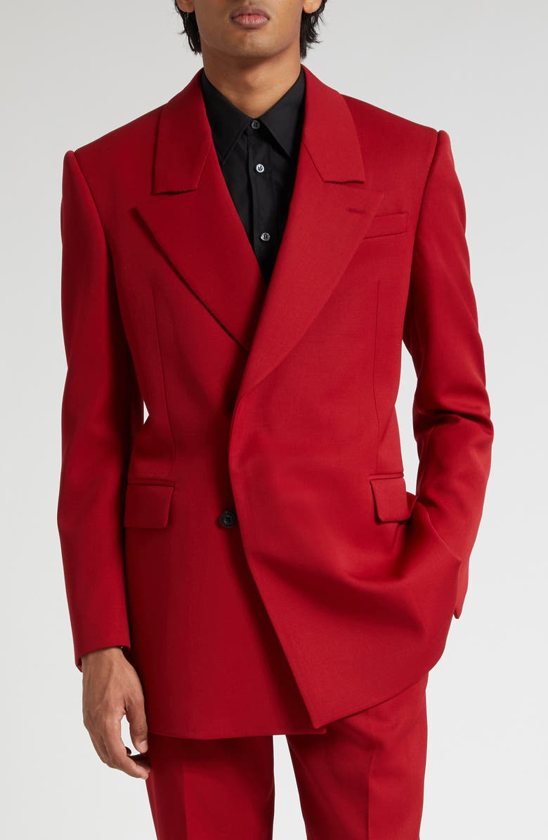 McQueen Horizontal Wool Blazer, Main, color, 