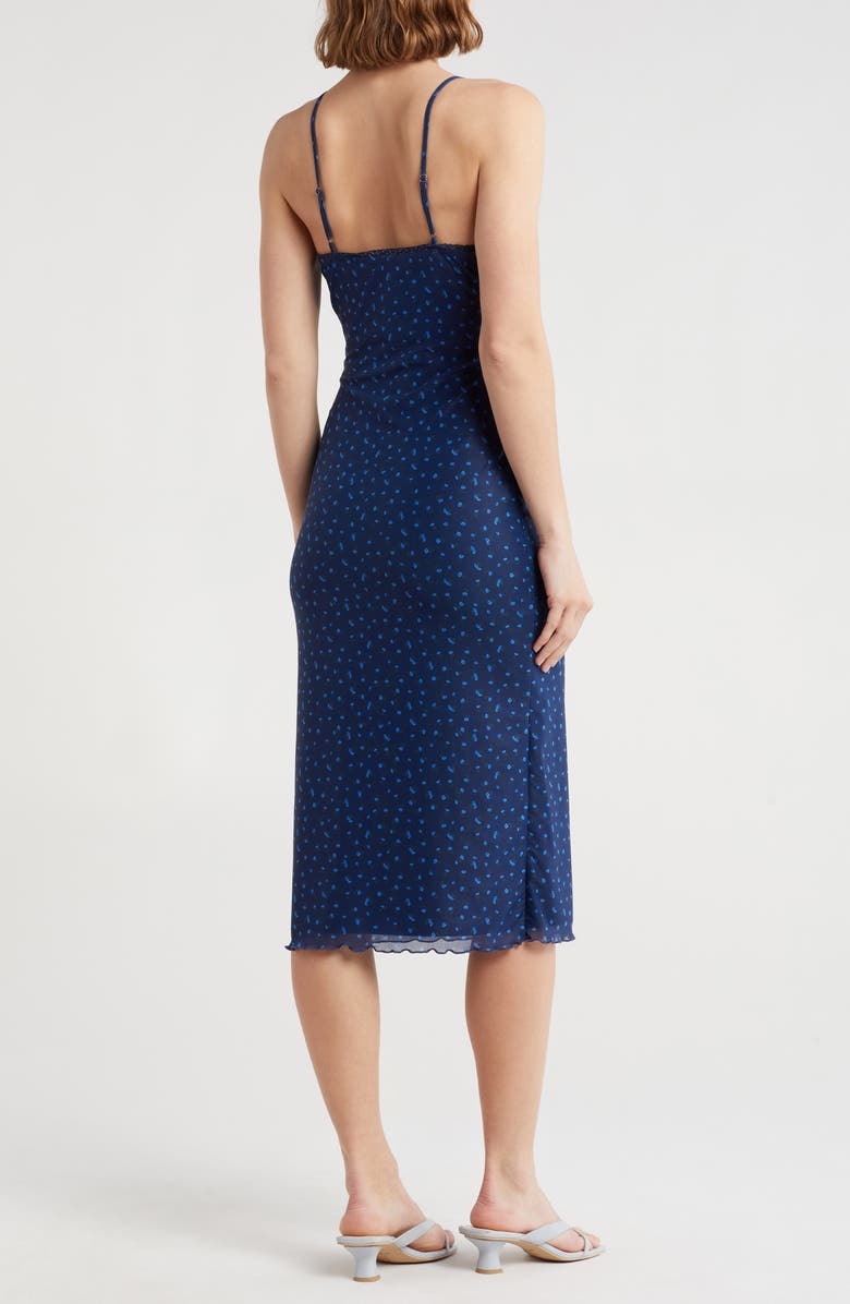 Lace Trim Mesh Dress
