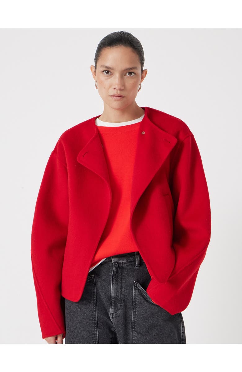 Hush Linnie Double Faced Collarless Jacket, Main, color, Bright Red
