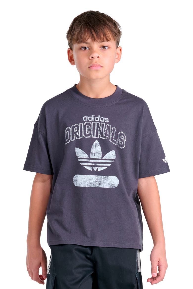 Kids' Originals Throwback Graphic T-Shirt, Main, color, BLACK