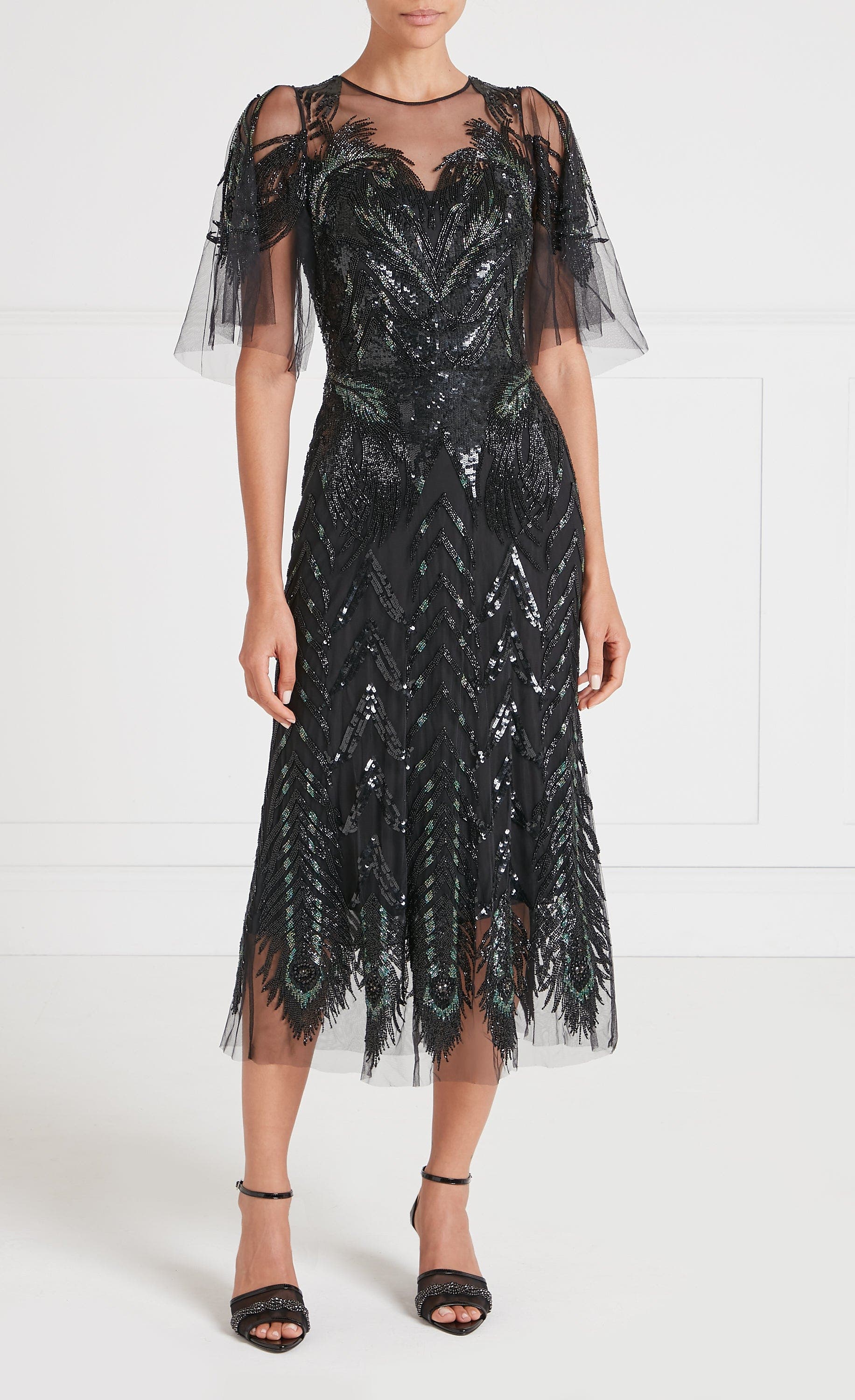 Peacock Midi Dress