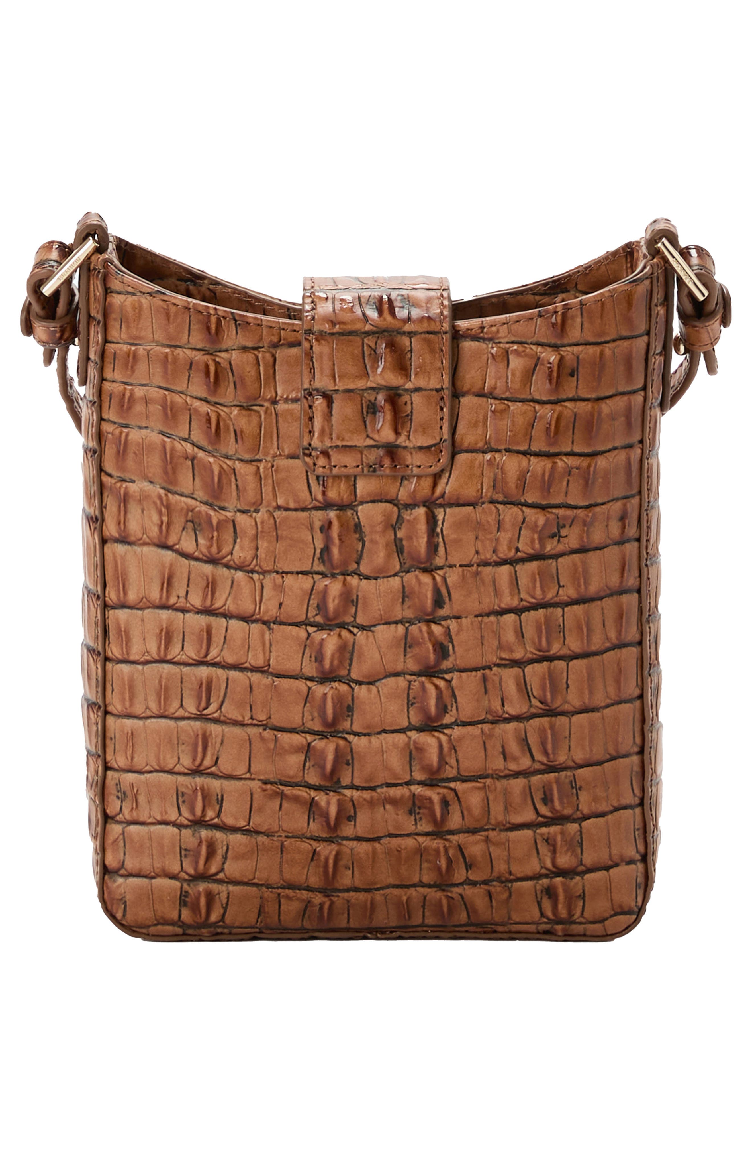Brahmin Marley Croc Embossed Leather Crossbody Bag, Alternate, color, 