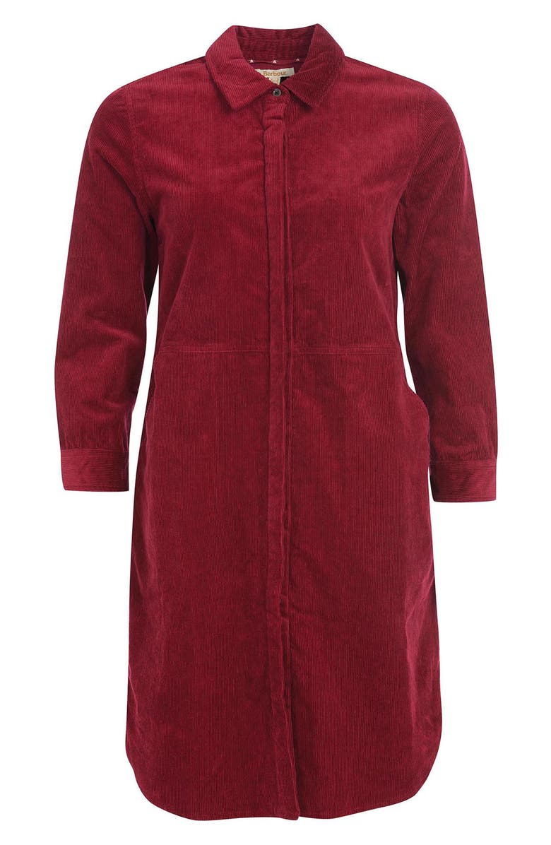Barbour Hauxley Cotton Corduroy Shirtdress, Alternate, color,