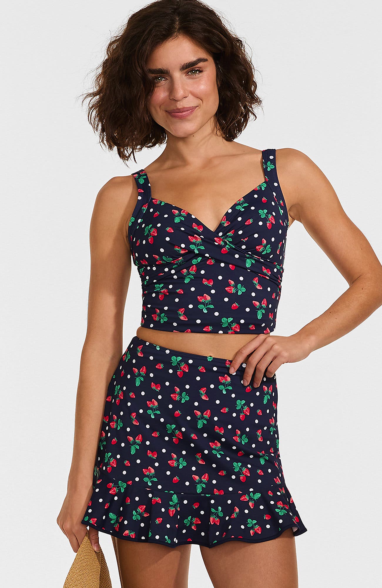 Navy/Berry Dot