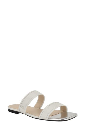 Calvin Klein Felisa Two-strap Sandal In White